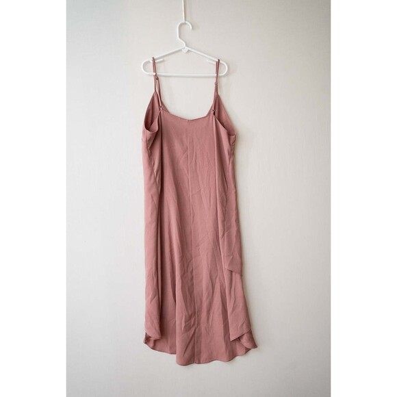 BCBG MaxAzria Astrella Dusty Pink Sleeveless Asymmetrical Hem Slip Dress Small - Picture 2 of 7